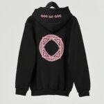 Oversized Black Hoodie Pink