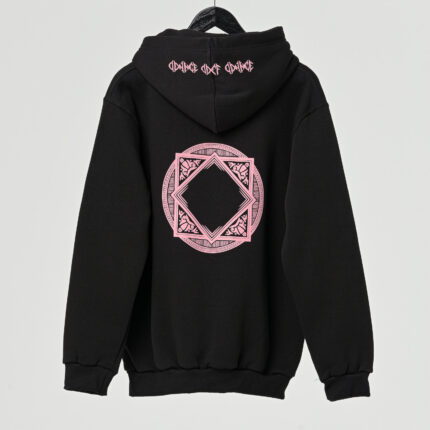 Oversized Black Hoodie Pink
